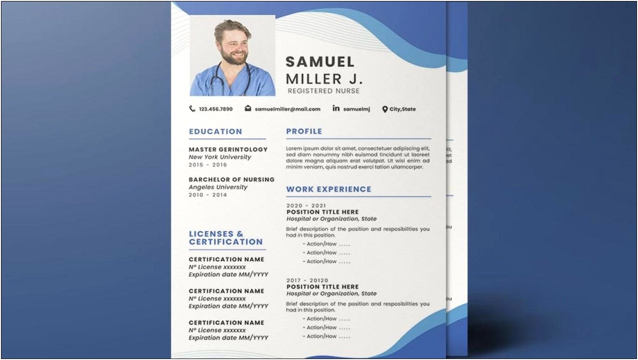 Sample Of A Functional Resume For A Nurse
