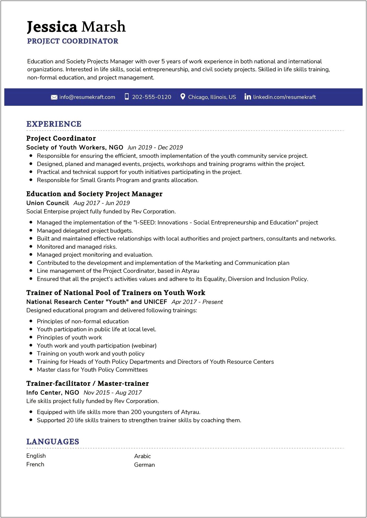 Sample Of A Project Scheduler Resume