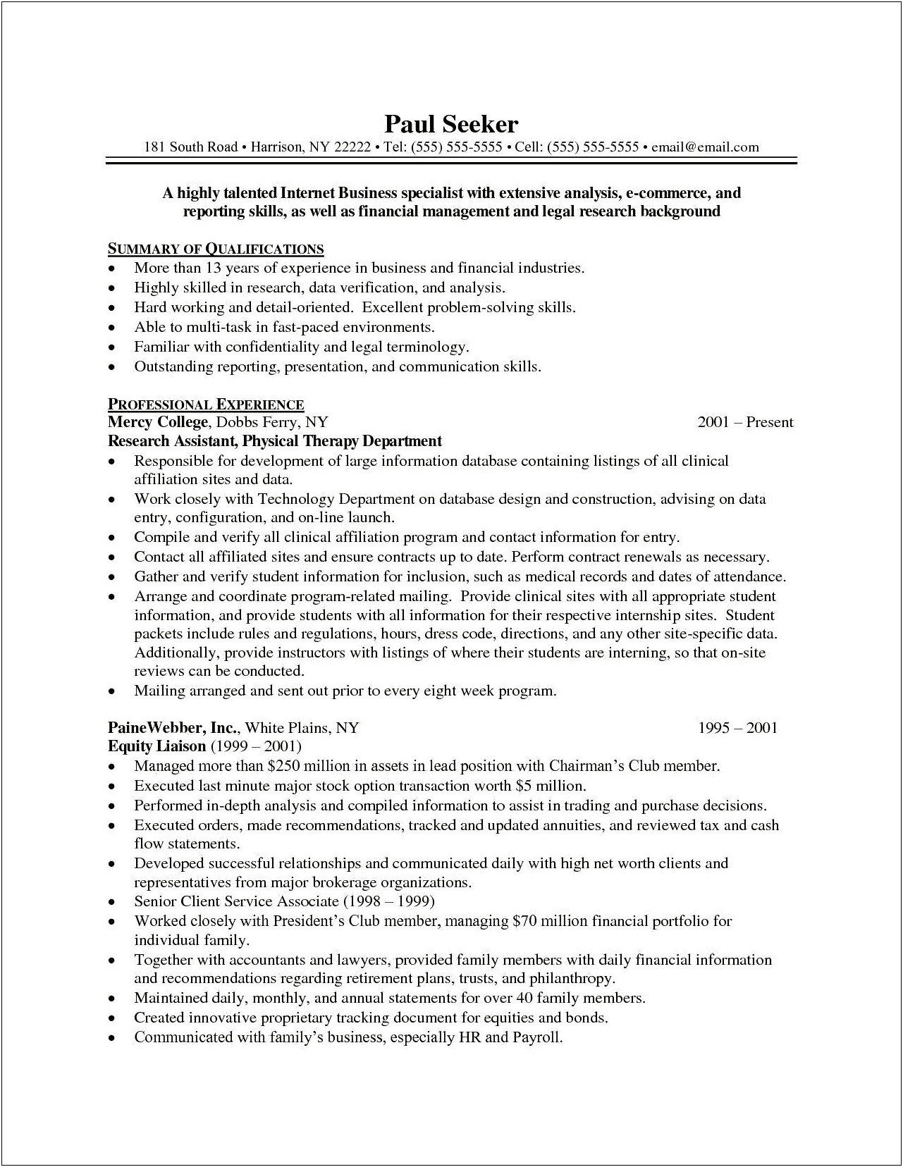 Sample Of Accounts Payable Specialist Resume