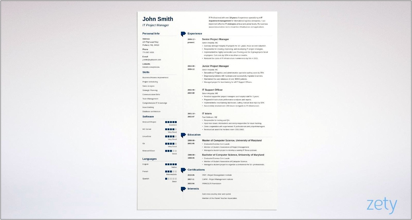Sample Of Blank Resume For Job Application