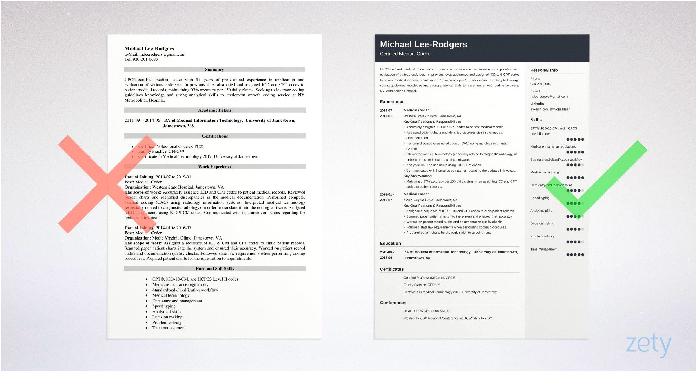 Sample Of Interview Medical Coding And Billing Resume
