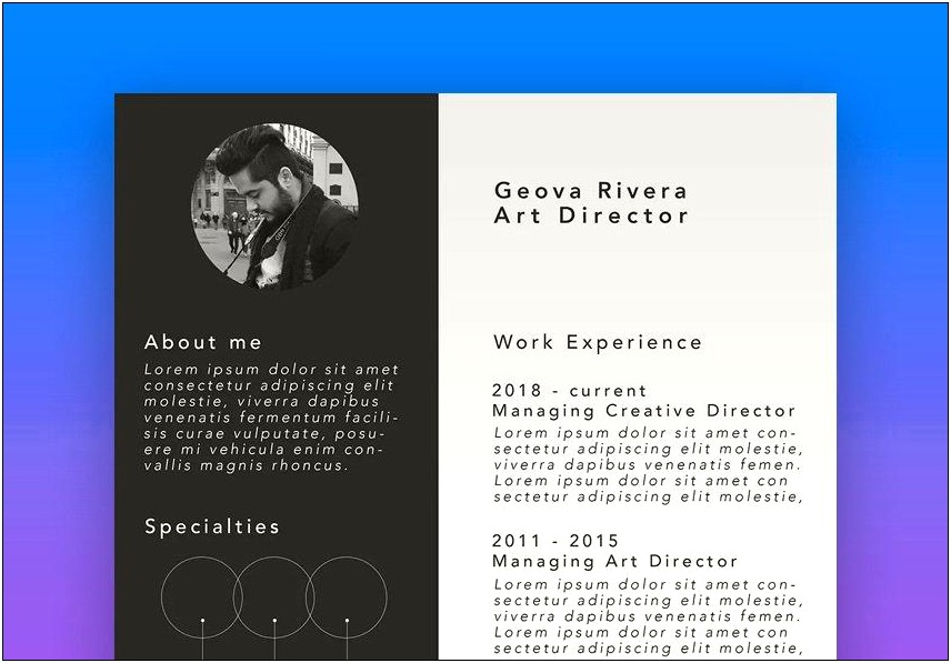 Sample Of Resume For Graphic Designer