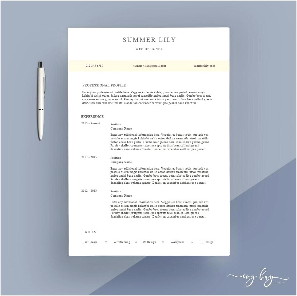 Sample Of Simple Resume Cover Letter