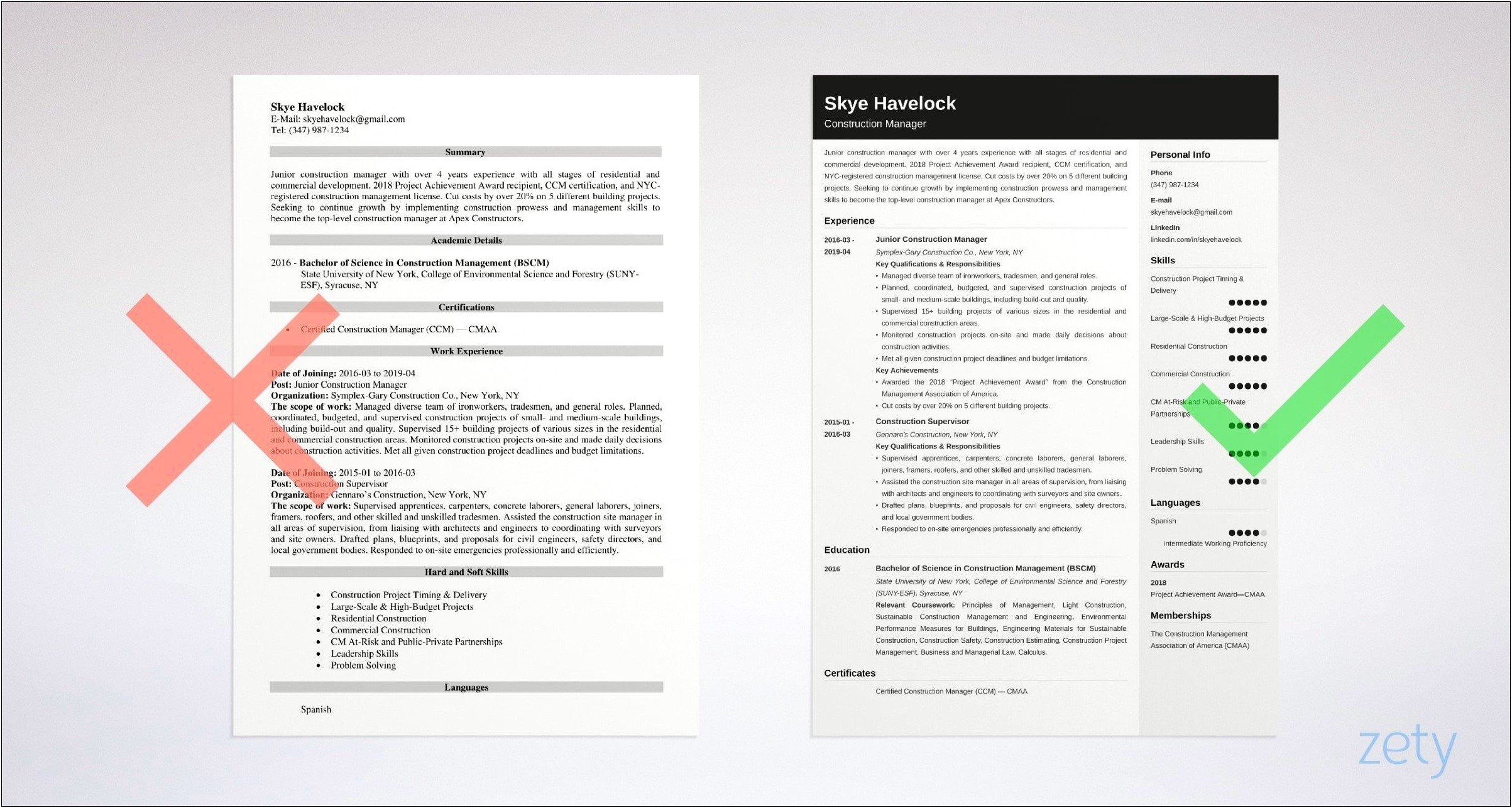 Sample Resume Construction Company Profile Doc