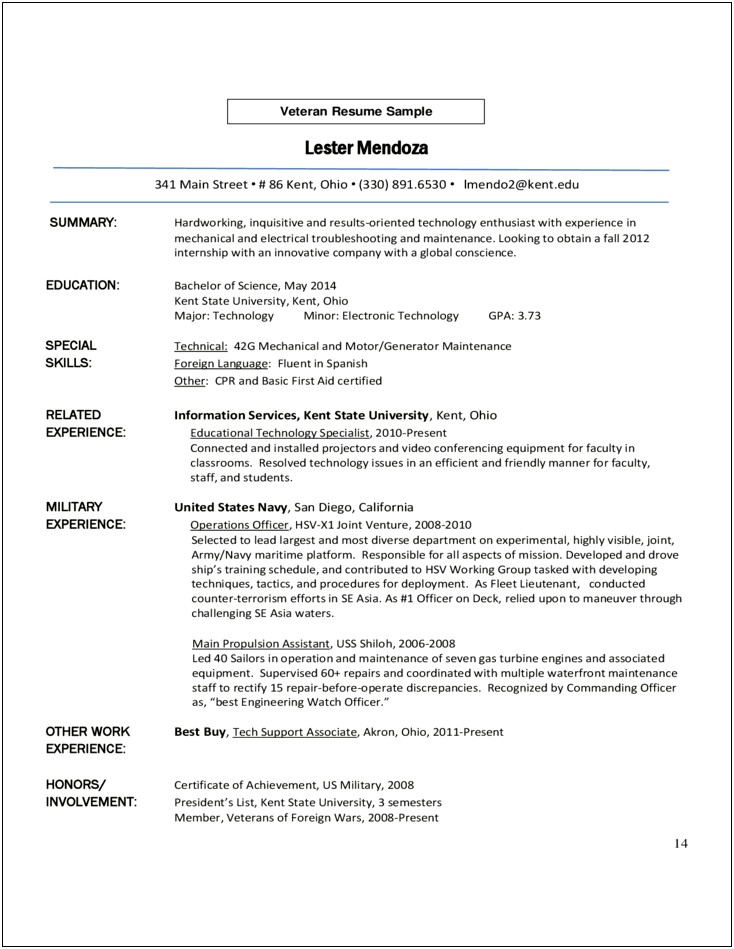 Sample Resume Cover Letter For Contract Specialist