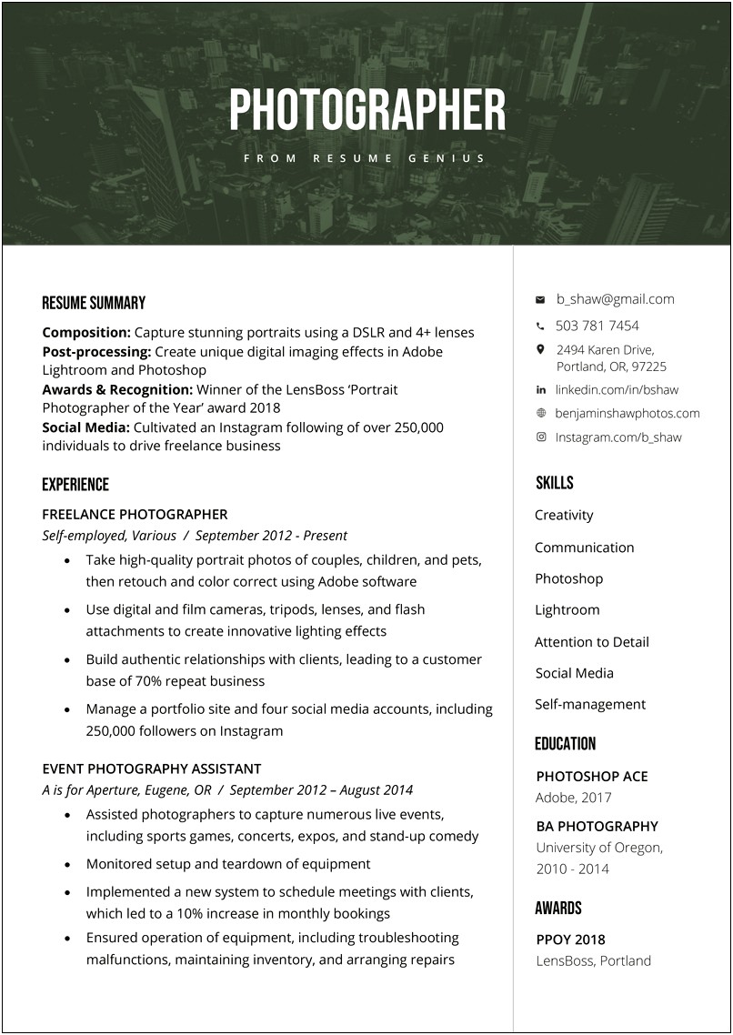 Sample Resume For A Starting Career Pet Care