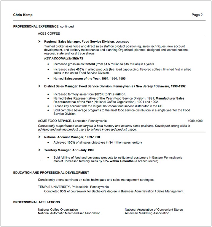 Sample Resume For Account Manager Non Sales