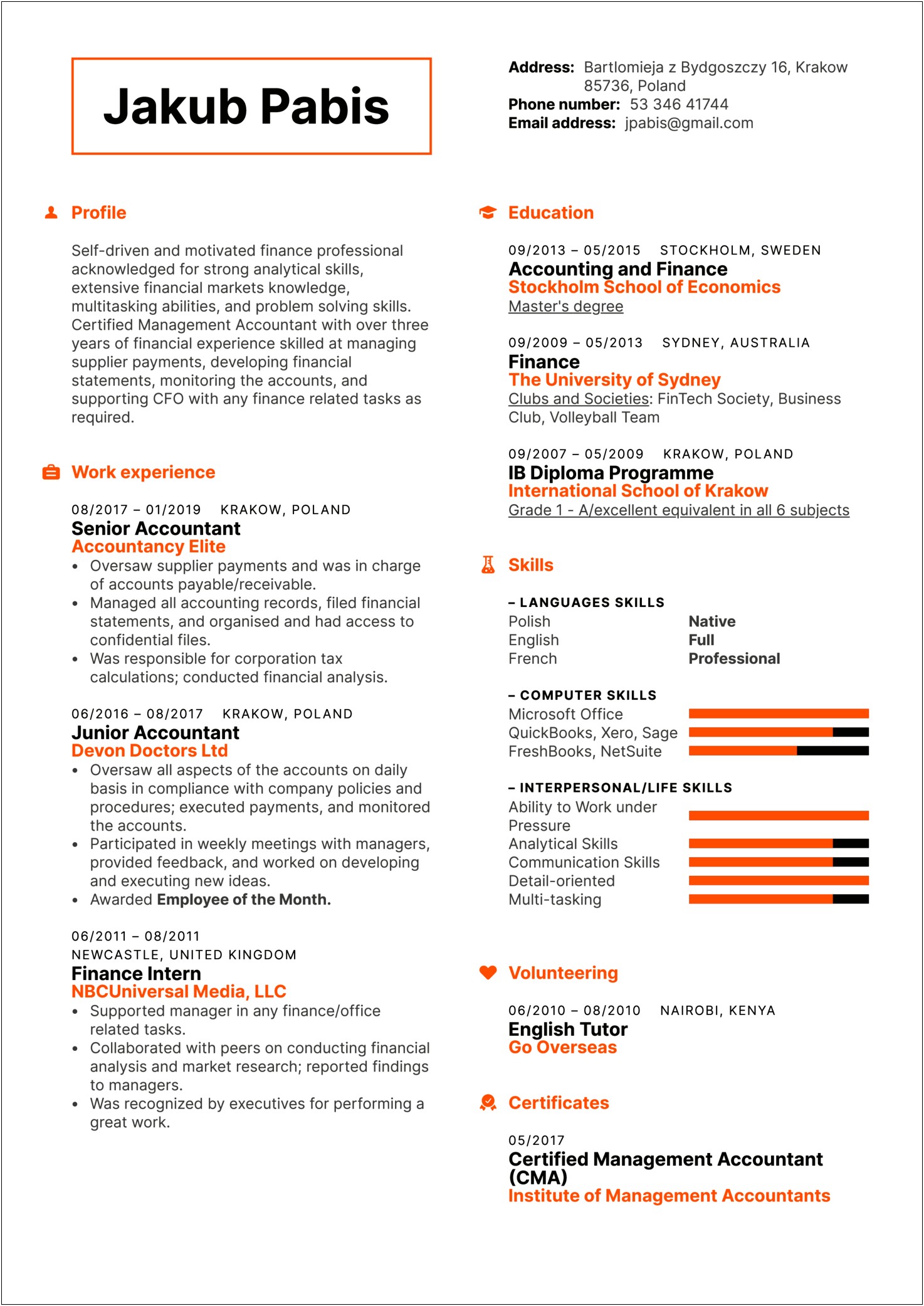 Sample Resume For Accounts Payable Analyst