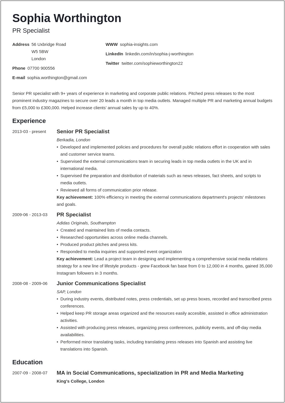 Sample Resume For Captioning And Transcription
