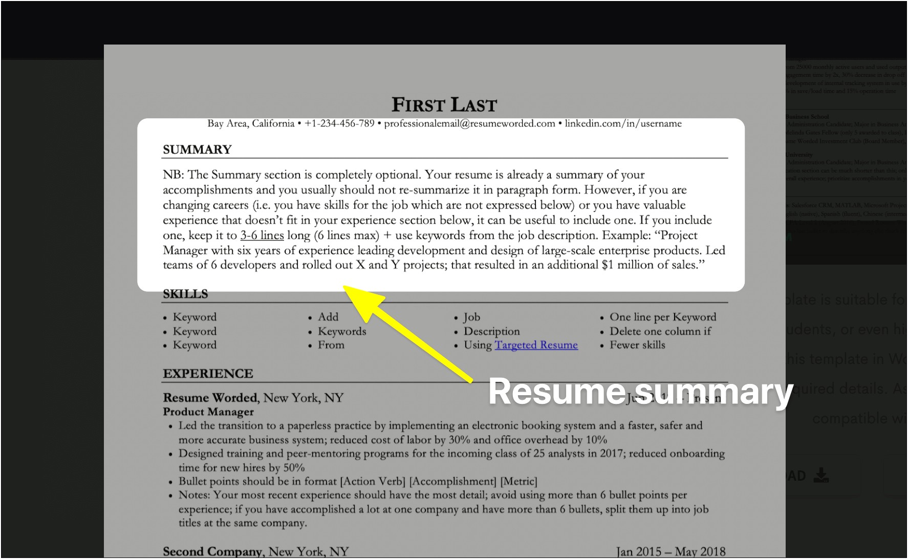 Sample Resume For Change In Career