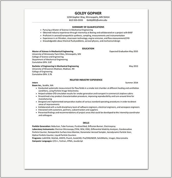 Sample Resume For Computer Teachers Freshers