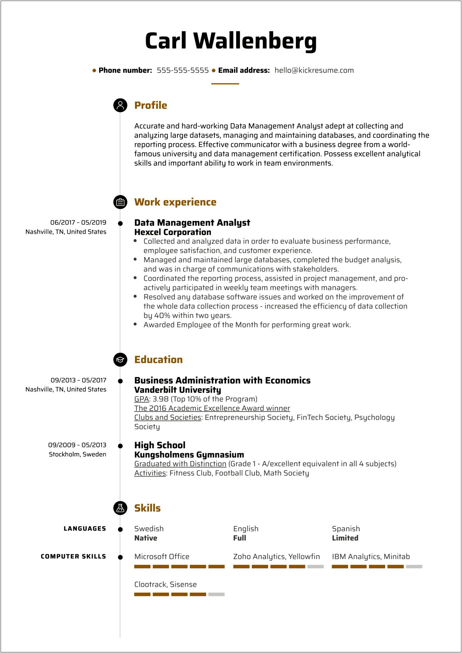 Sample Resume For Data Management Assistant