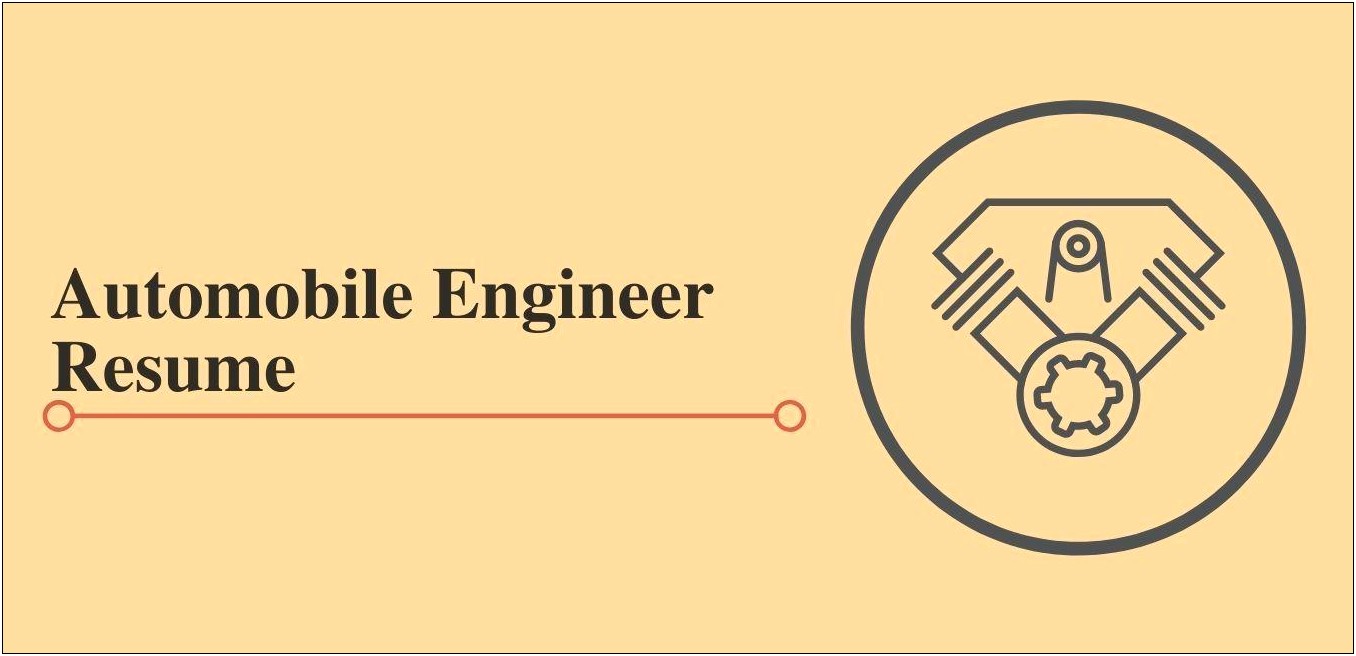 Sample Resume For Fresher Automobile Engineer