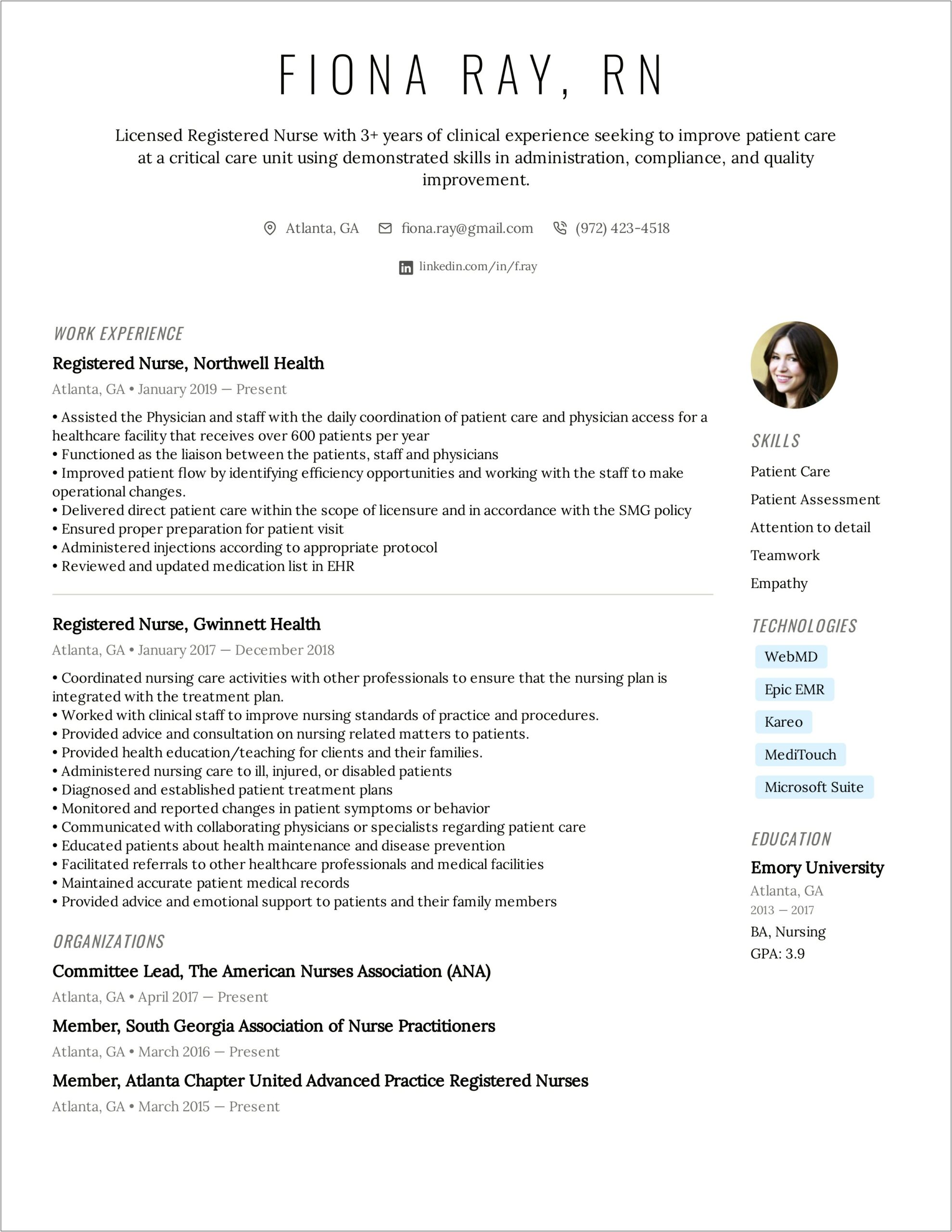 Sample Resume For Hospital Case Manager