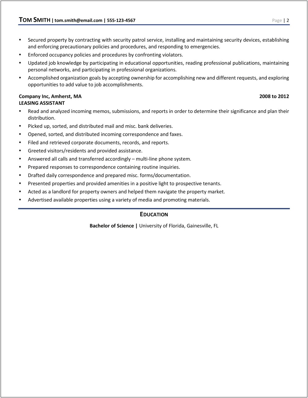 Sample Resume For Insurance Adjuster With No Experience