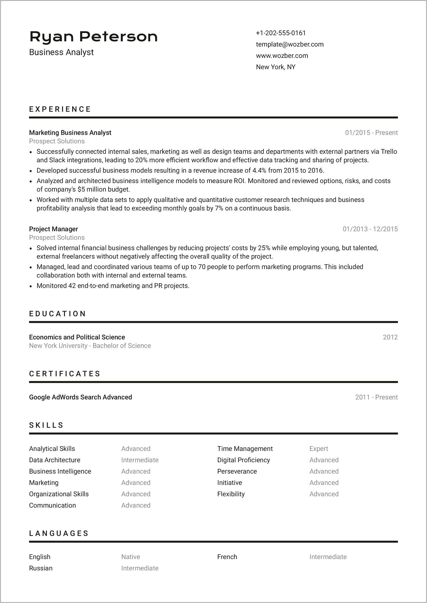 Sample Resume For New Job Seekers