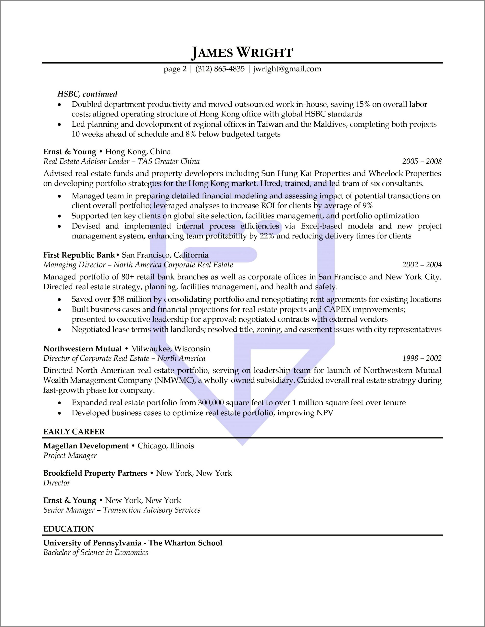Sample Resume For Portfolio Manager Healthcare