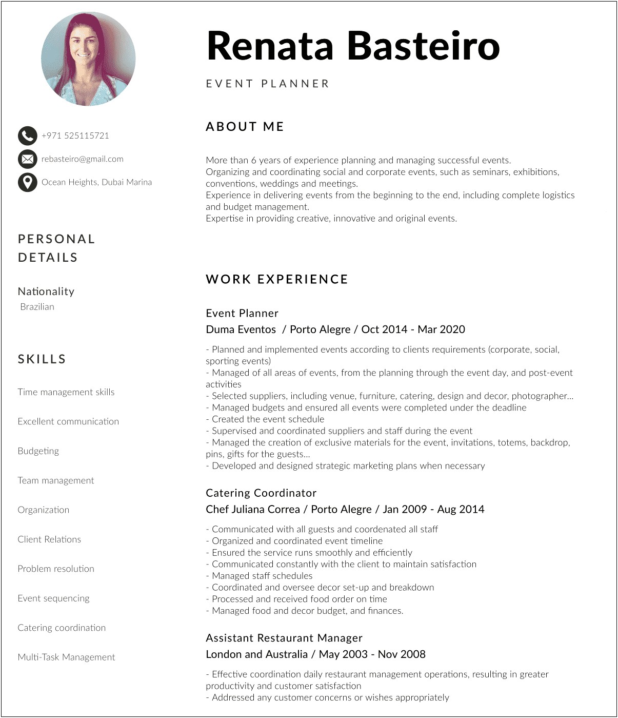 Sample Resume For Production Planning Manager