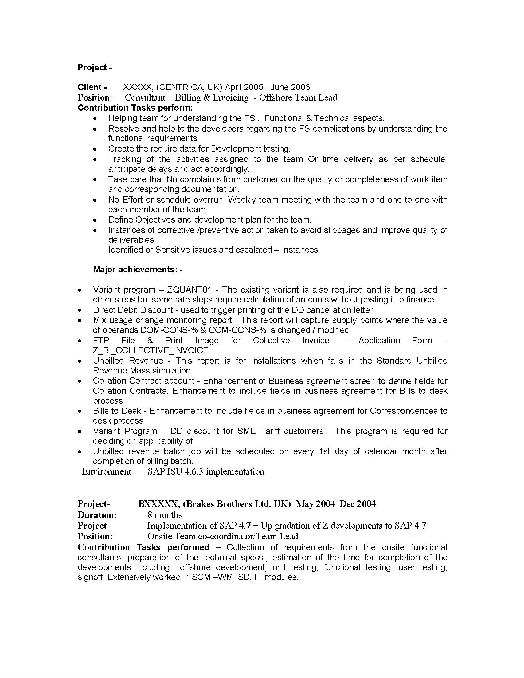 Sample Resume For Sap Crm Technical Consultant