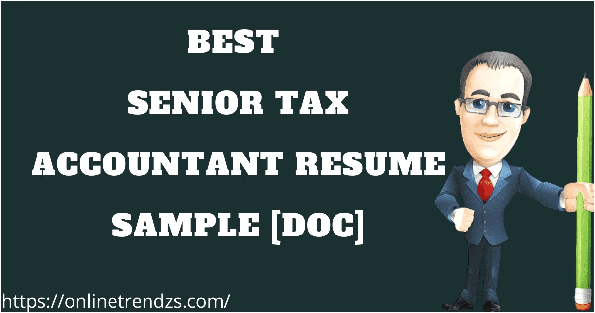 Sample Resume For Senior Tax Accountant