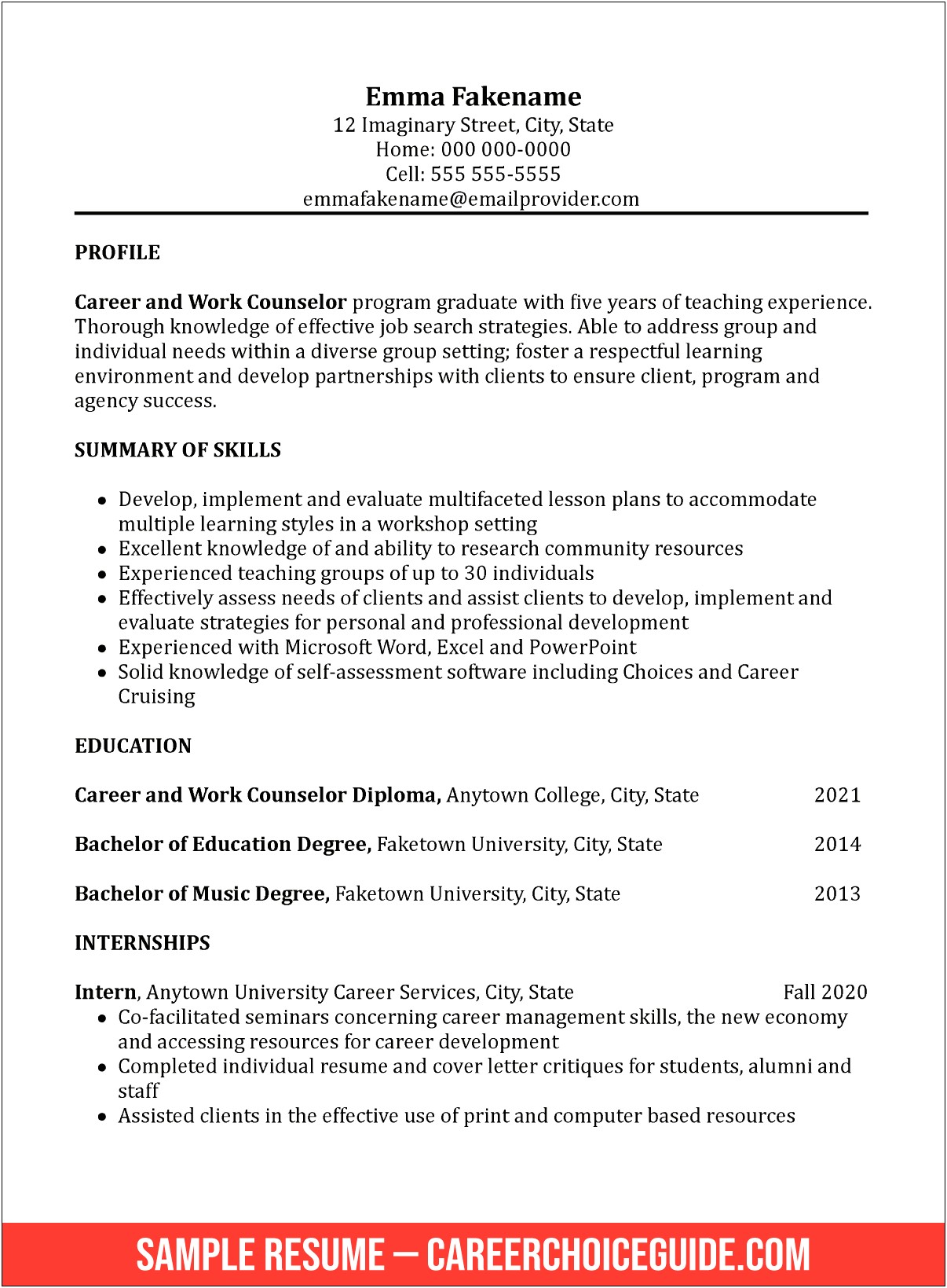 Sample Resume For Switching From Teaching