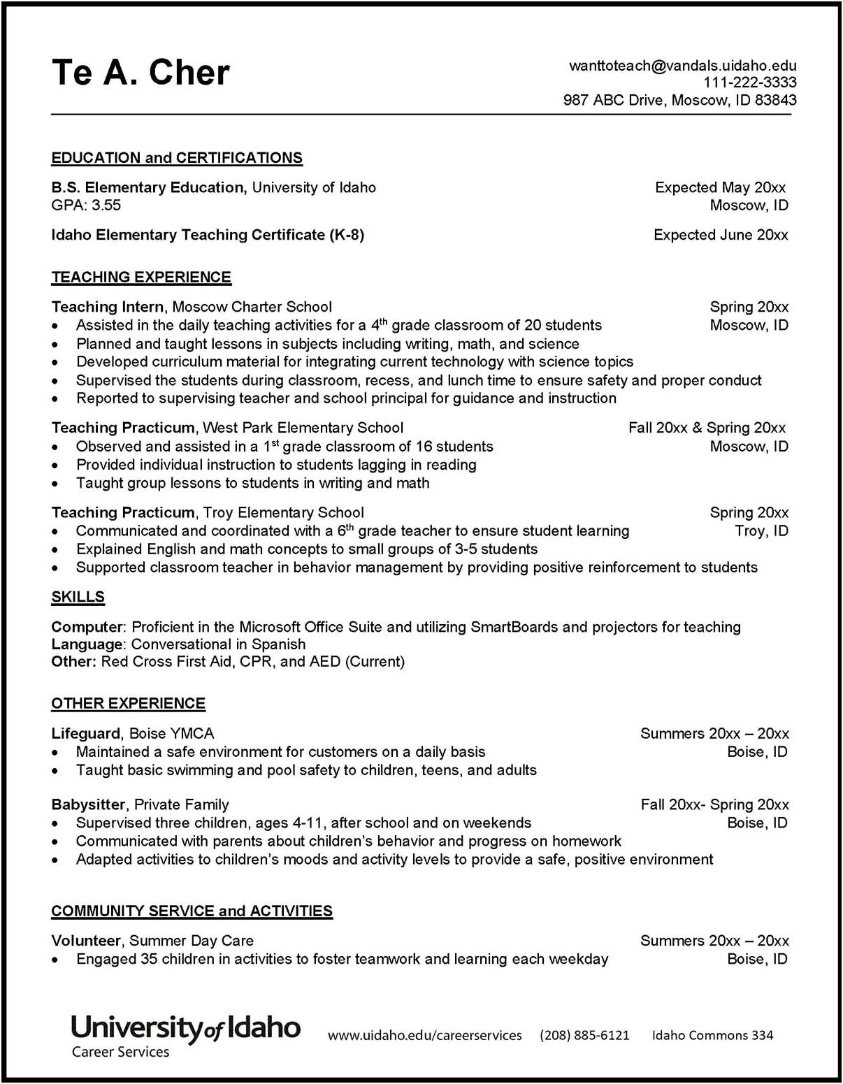 Sample Resume For Teaching In Engineering College