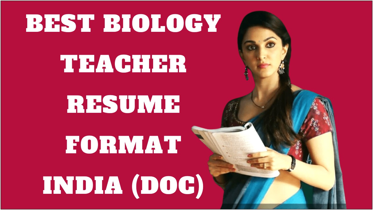 Sample Resume For Telugu Teachers In India