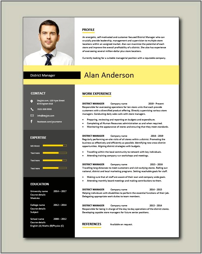 Sample Resume For Trade Show Manager