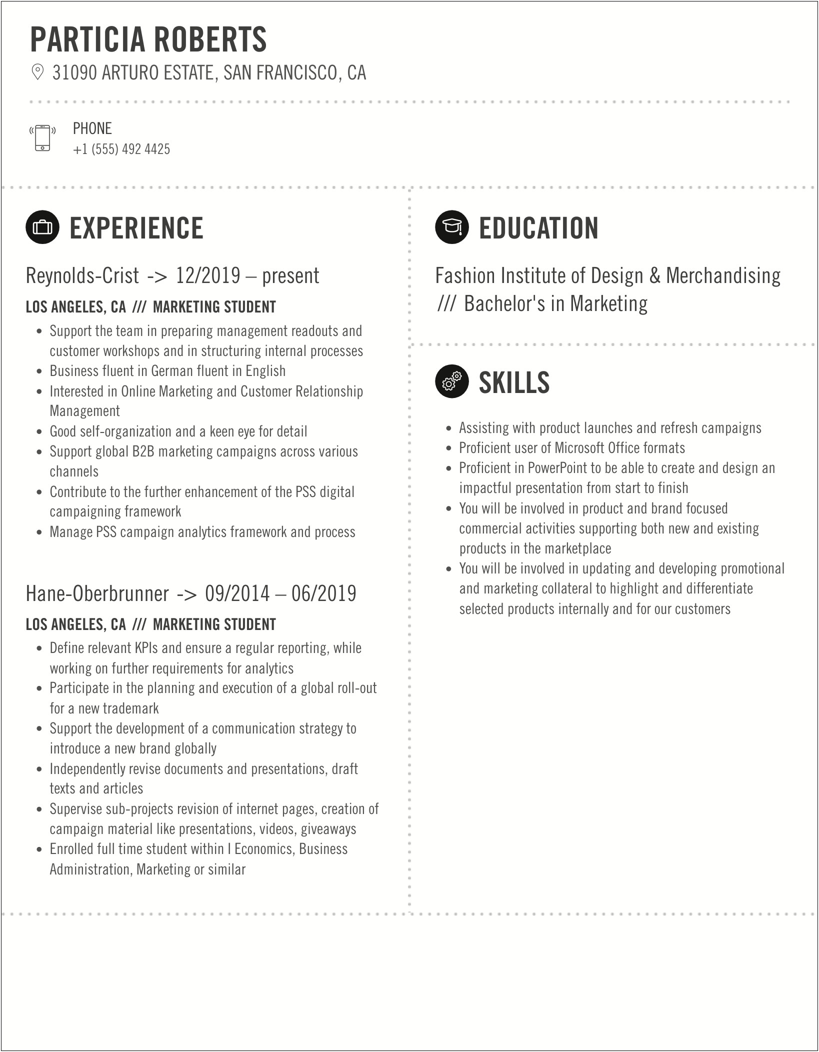 Sample Resume Format For Ojt Business Administration Students