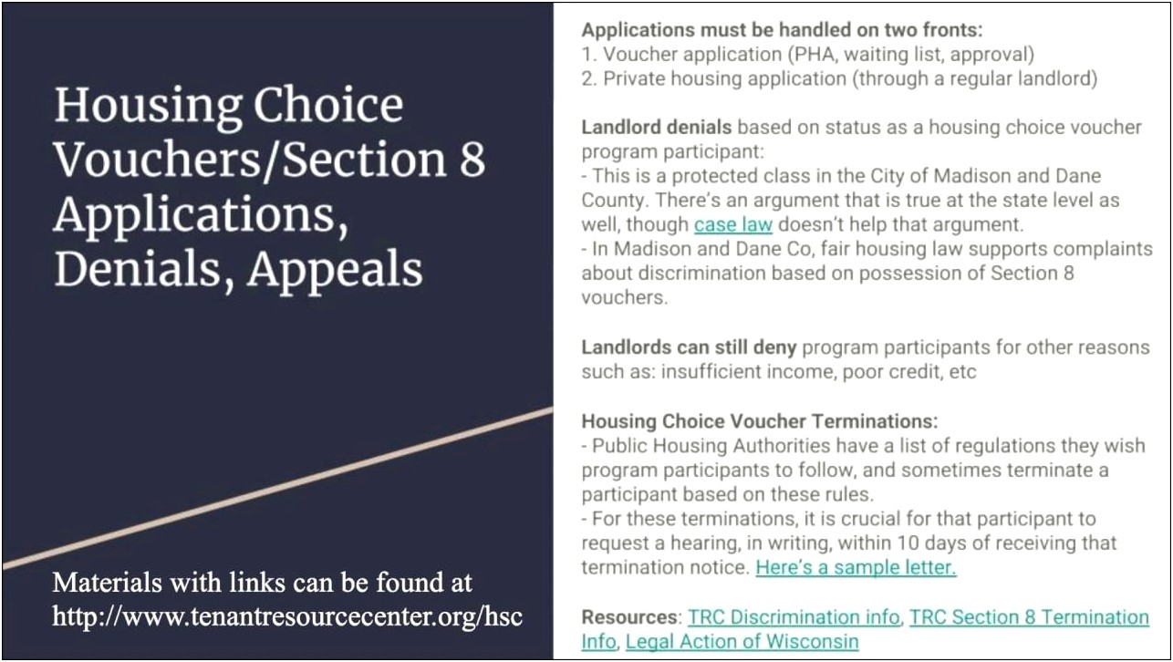 Sample Resume Housing Choice Voucher Program
