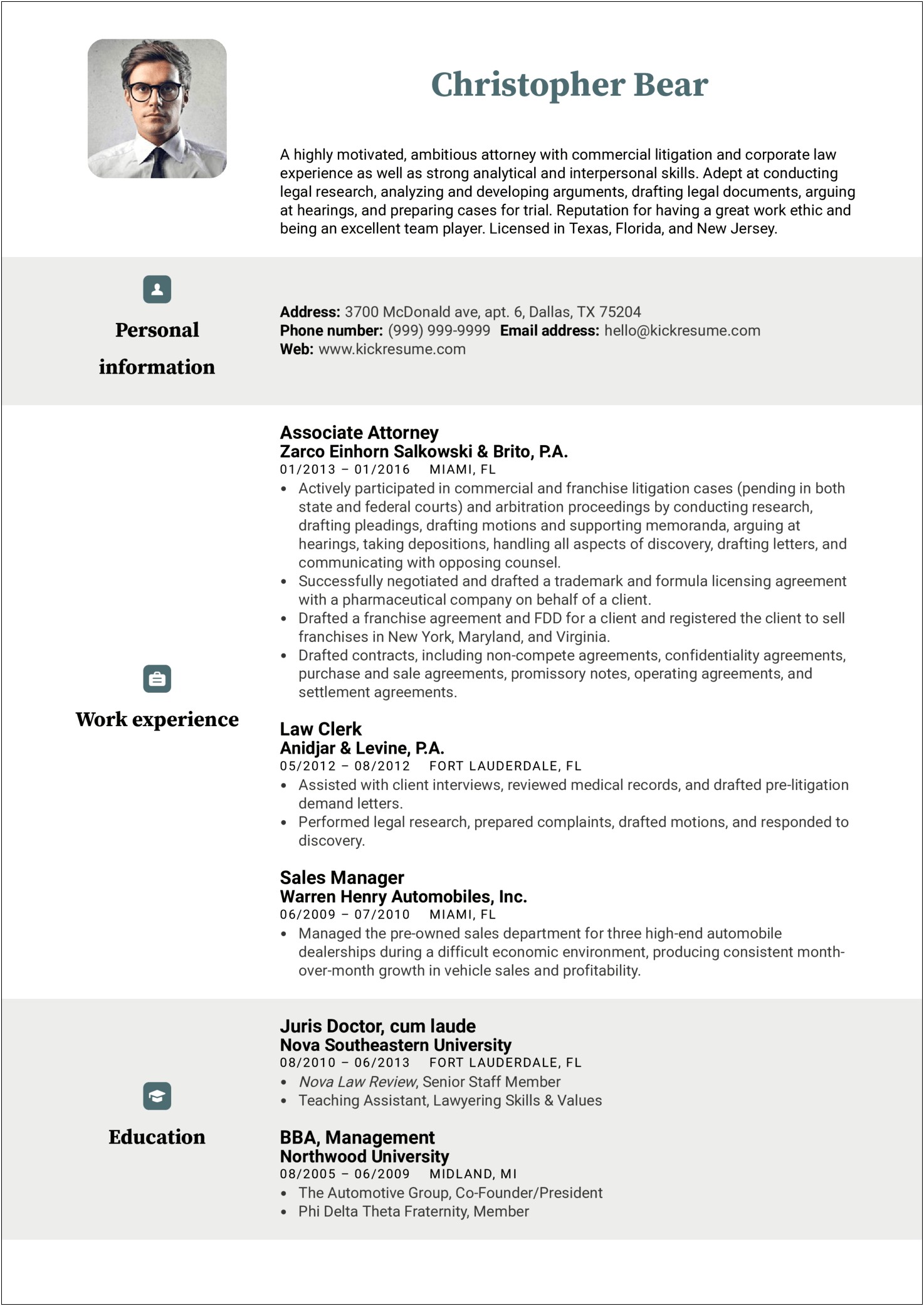 Sample Resume Legal Assistant No Experience