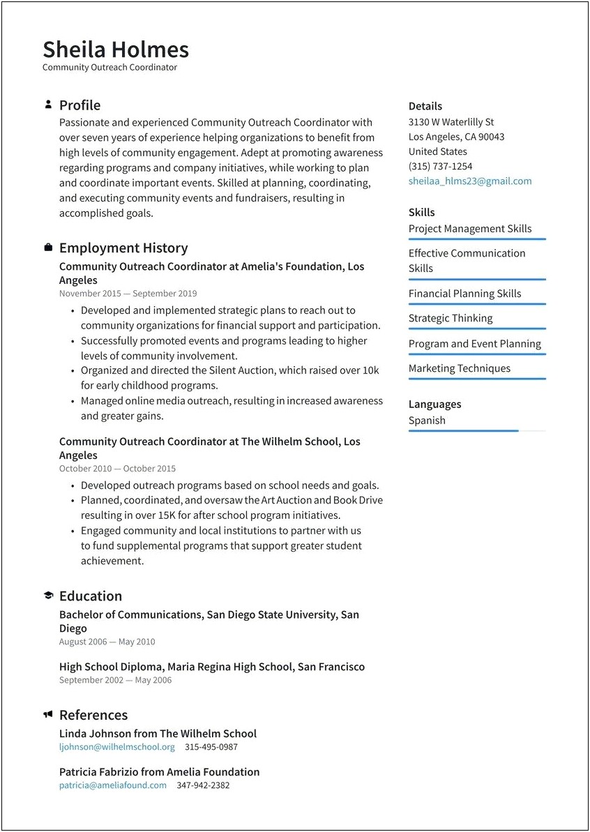 Sample Resume Objectives For Nonprofit Organizations