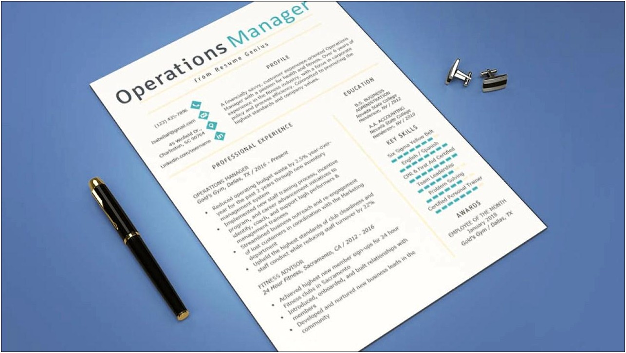 Sample Resume Of A Operations Manager
