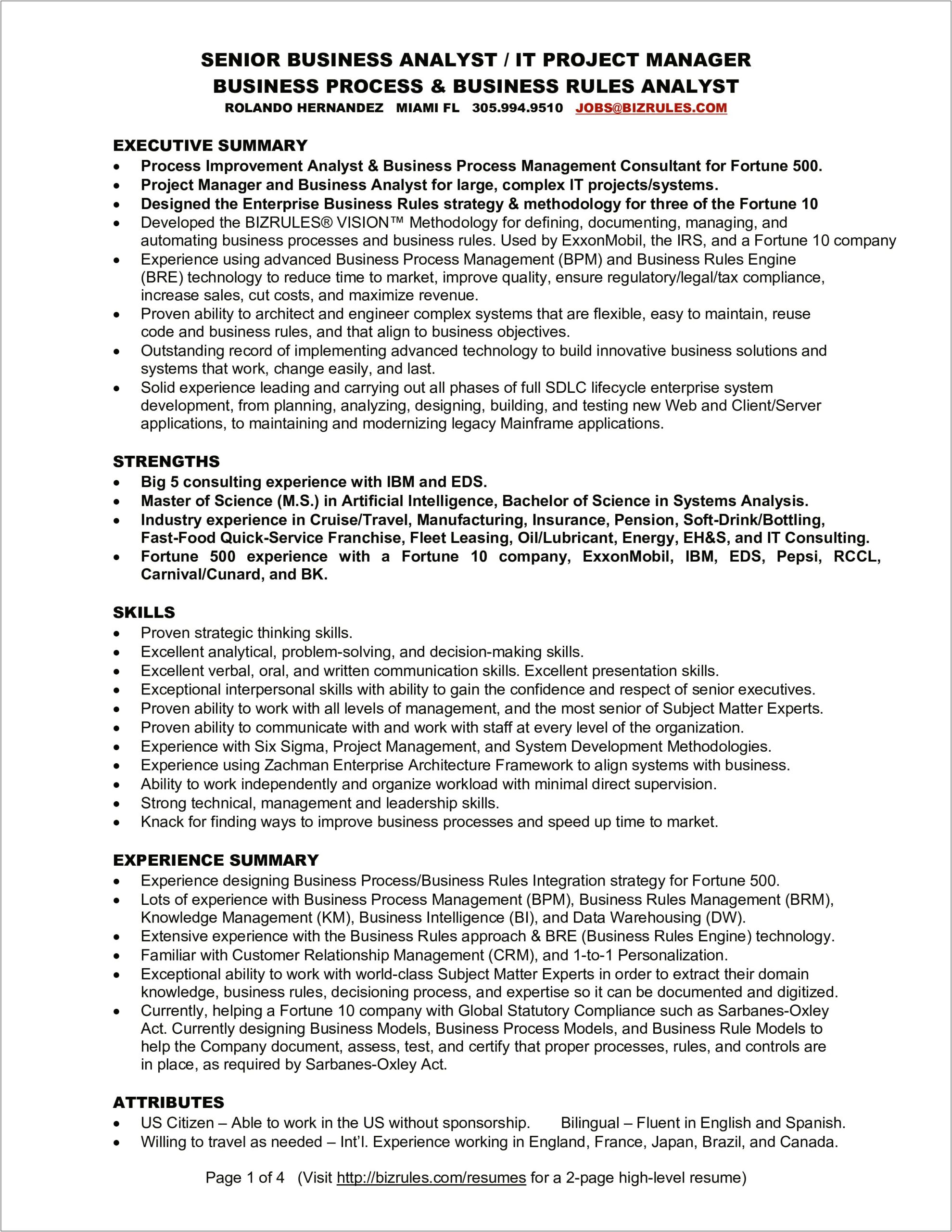 Sample Resume Of Territory Manager Exxonmobil