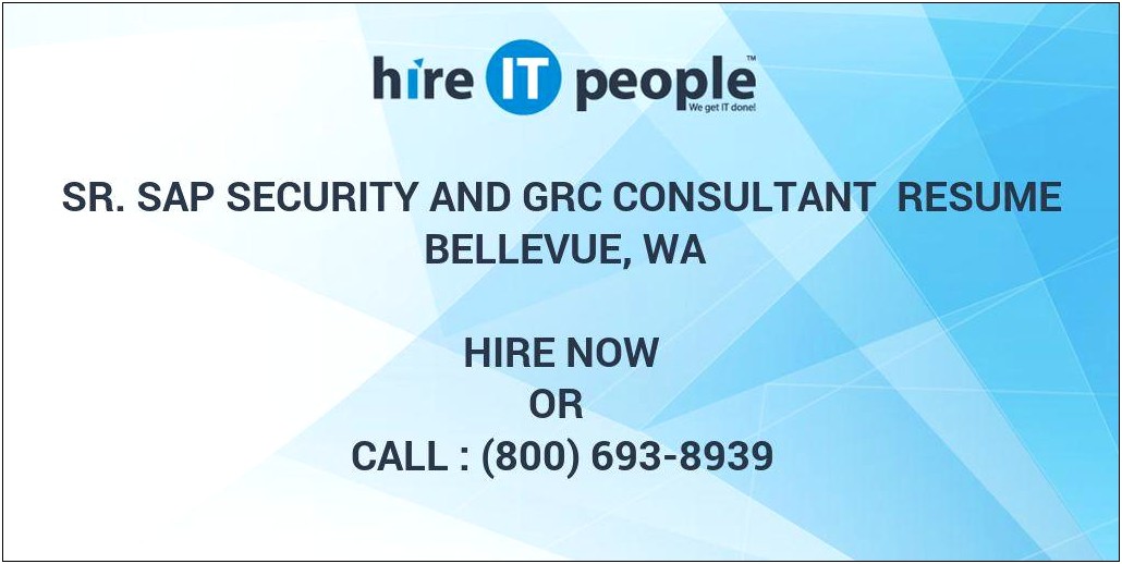 Sample Resume Sap Security And Compliance Director