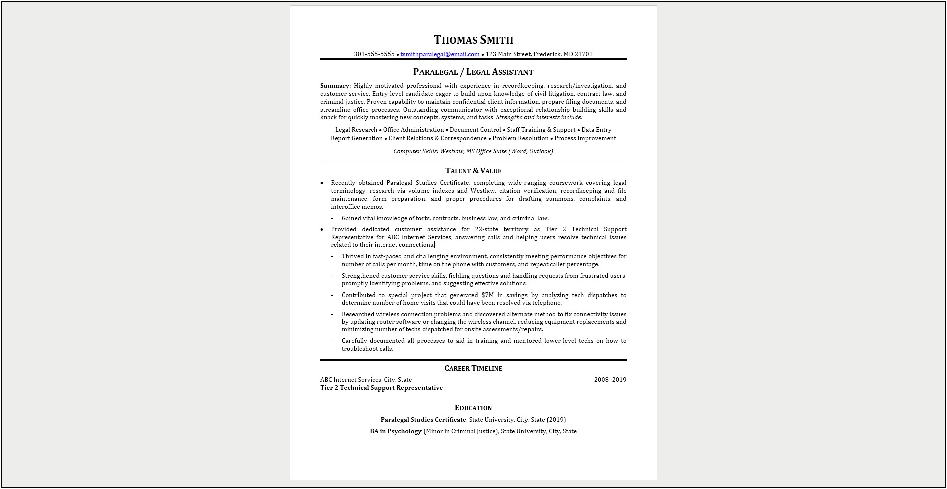 Sample Resume Summaryies For Entry Level College Graduate