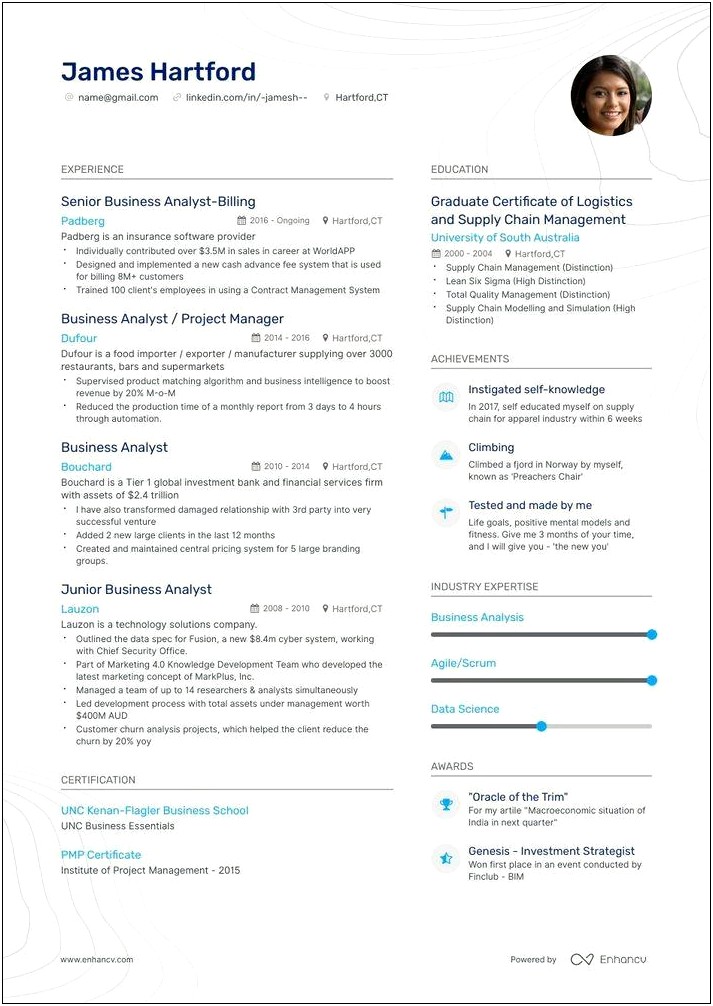 Sample Resumes For Apple Business Analyst Position
