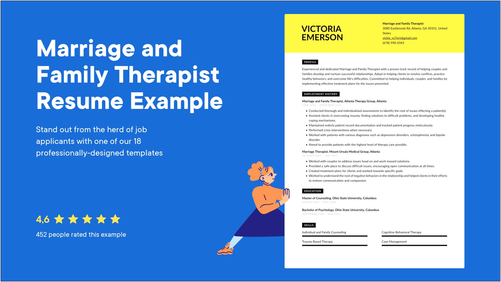 Sample Resumes For Marriage And Family Therapist