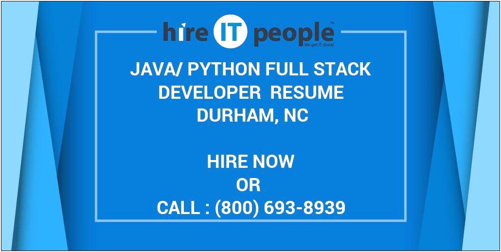 Sample Resumes Java Developer With Pearl Python