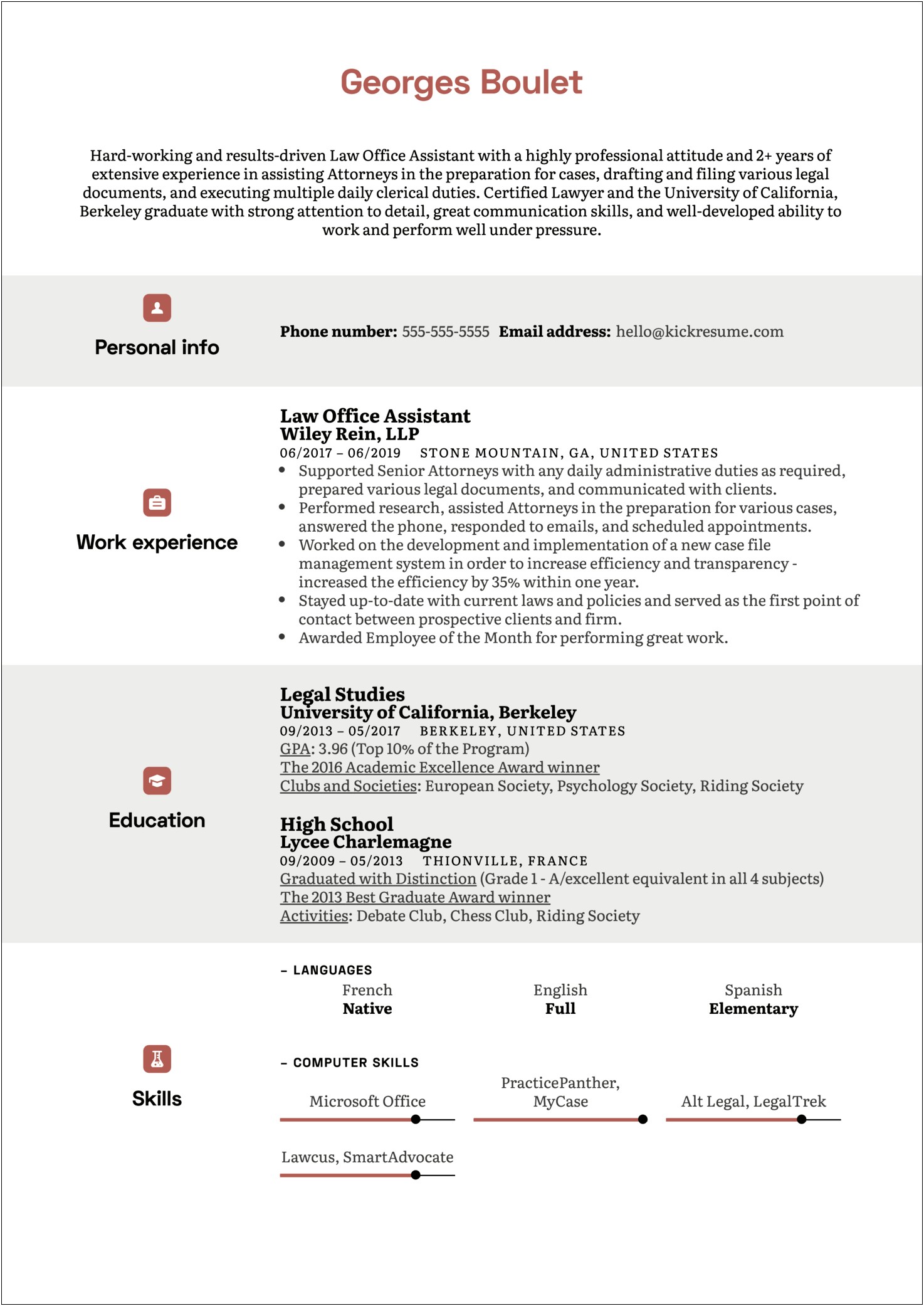 Sample Resumes Of Legal Admin Support