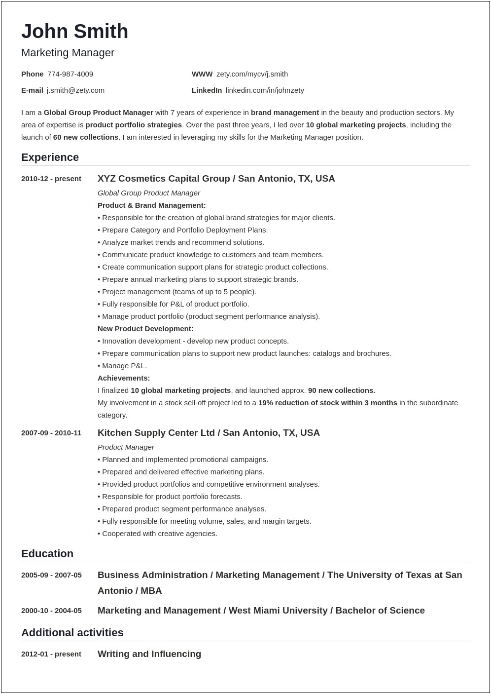 Sample Resumes That Emphasis Educational Credentials