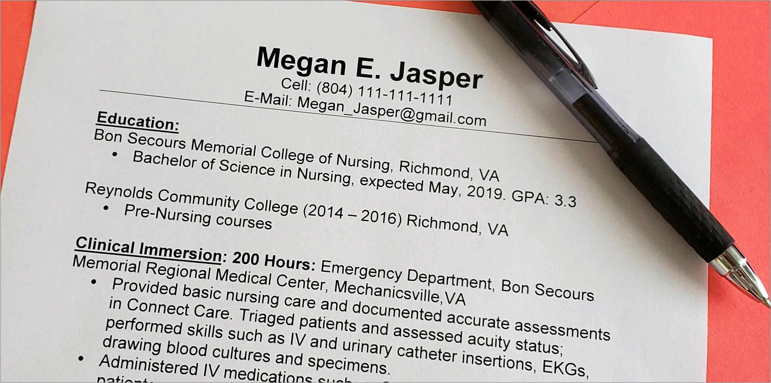 Samples Of Nursing Resumes And Cover Letters