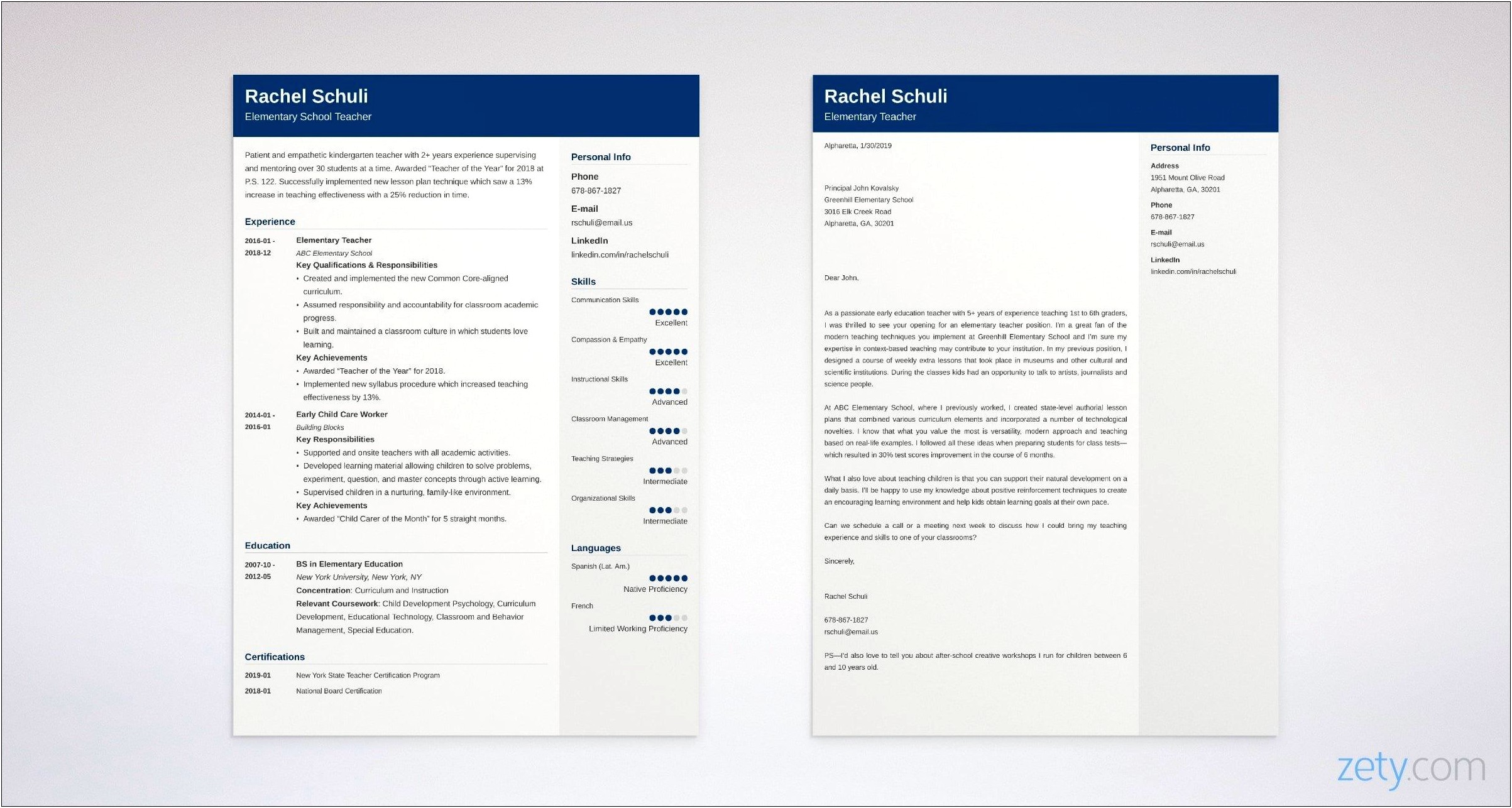 Samples Of Teacher Resumes And Cover Letters
