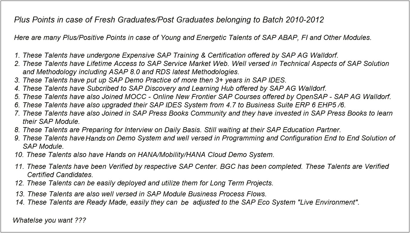 Sap Abap Resume 4 Years Experience