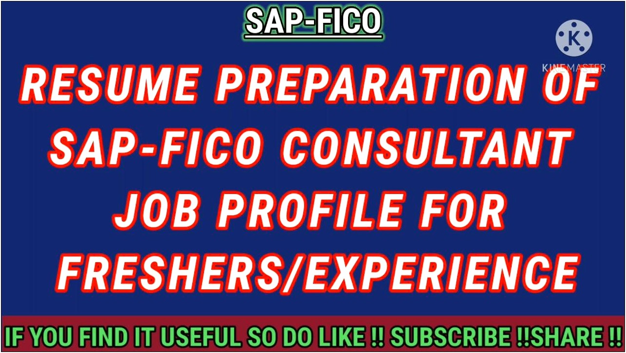 Sap Fico End User Resume Sample For Freshers