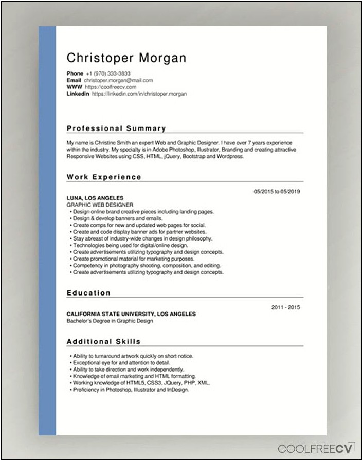 Short For Work Experience In Resume