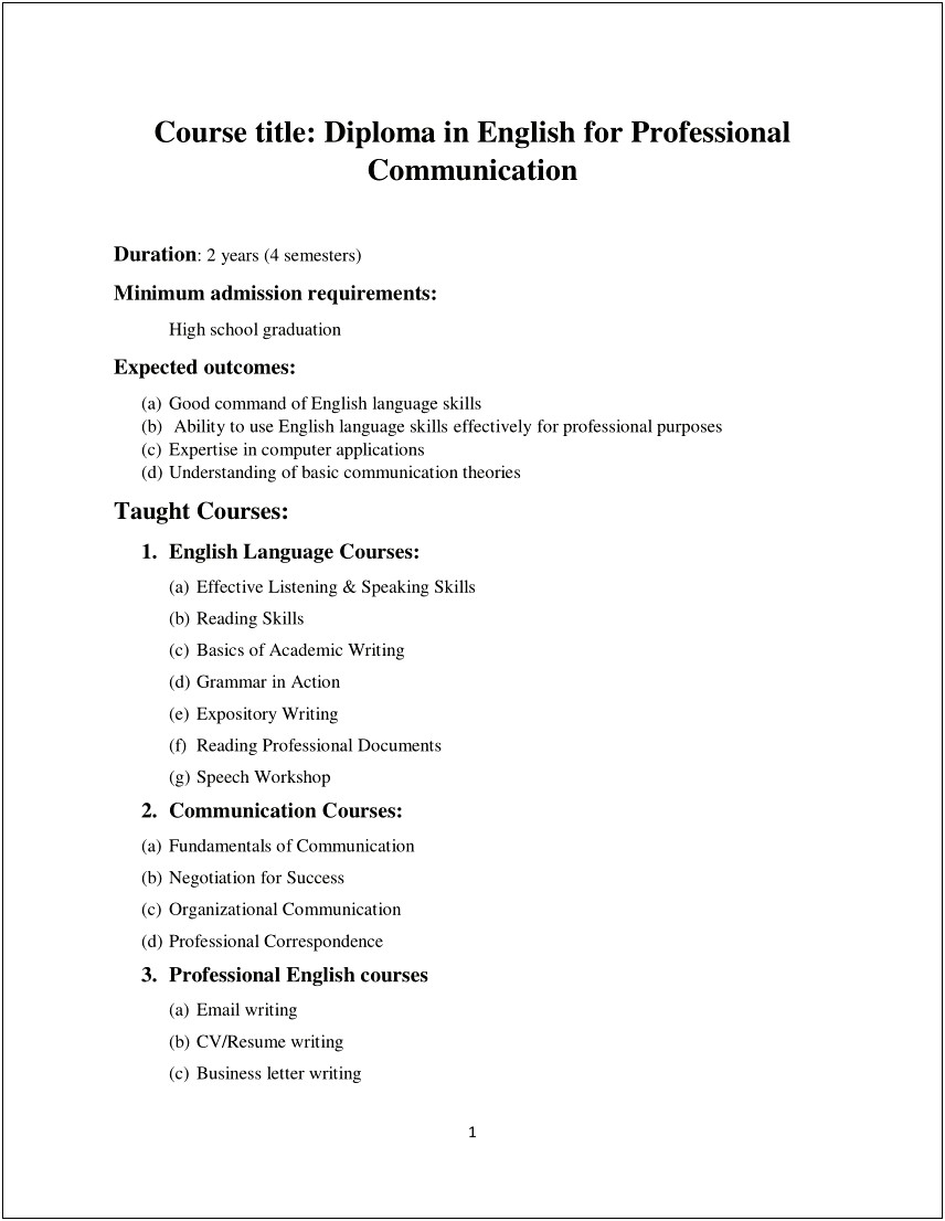 Should English Be In Language Skills For Resume