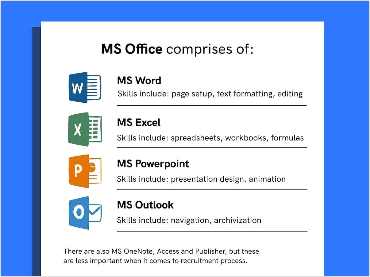 Should I Put Microsoft Office On Resume