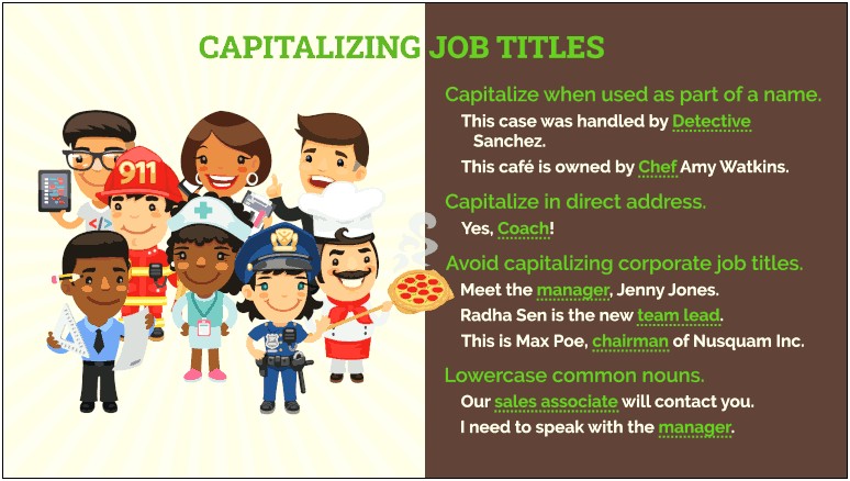 Should Job Titles Be Capitalized In Resume