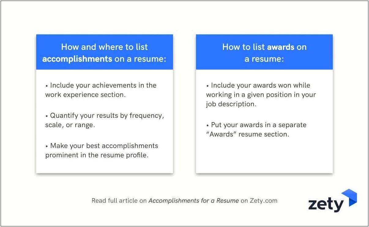 Should You Put Accomplishments On Resume